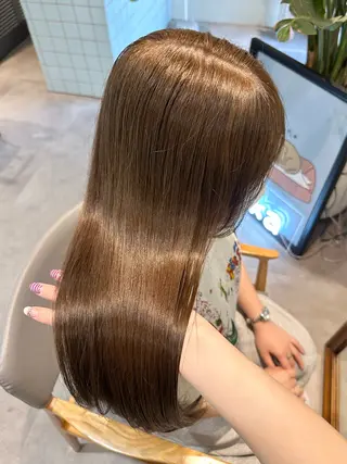 ロング カラー HANAME 原宿美容室のヘアスタイル