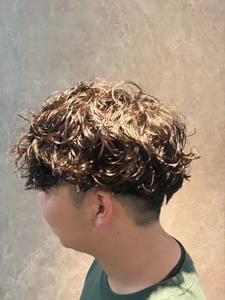 ミディアム パーマ メンズ 高橋 怜玖/仙台/長町のヘアスタイル