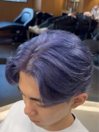 カラー パーマ メンズ 青栁 仁也のヘアスタイル