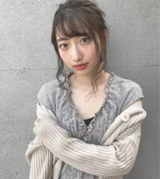 セミロング カラー ヘアアレンジ Satsuki ✂︎♡のヘアスタイル