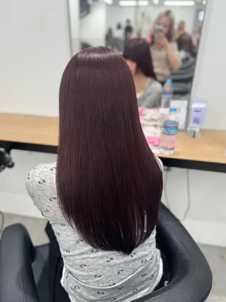 セミロング カラー ヘアアレンジ 🤍淡色ピンク&ラベ ンダーYUKI🤍のヘアスタイル