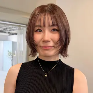 ミディアム カラー 顔周りレイヤー꙳⋆ ミディアム⌇SAKIのヘアスタイル