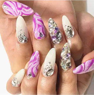 ネイル 渋谷/チップ長さ出し 👑アプレgel-xのネイルデザイン