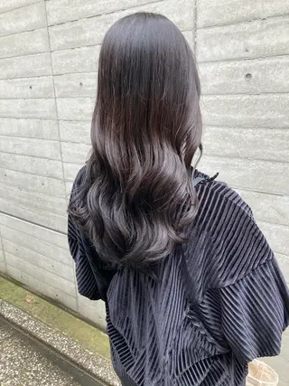 セミロング ✨色持ちの良い艶 カラー✨蟹江真世のヘアスタイル