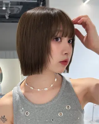 ショート おしゃれボブ/暖色 カラー🧶いろはのヘアスタイル