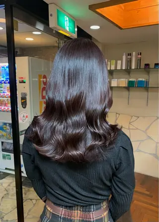 セミロング カラー 矢野 晃平のヘアスタイル