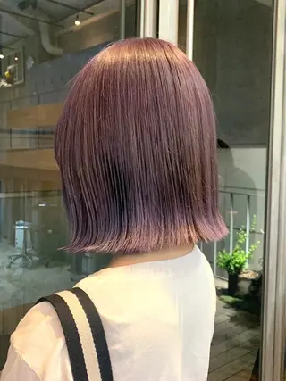 ミディアム カラー 🌷ラベンダーピンク 顔まわり🌷ねいろのヘアスタイル