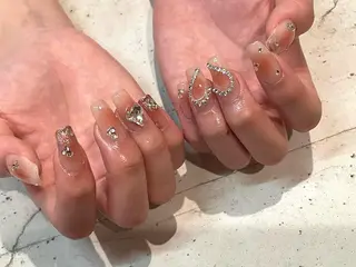 ネイル 韓国/ワンホン/長さ 出しつけ放題🎀のネイルデザイン