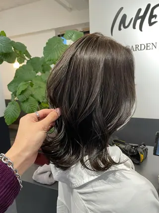 ミディアム カラー 🖤JIN🖤久留米 ハイトーン 髪質改善のヘアスタイル