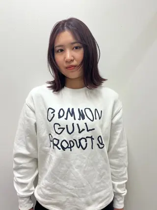ミディアム カラー 松村 澪里のヘアスタイル