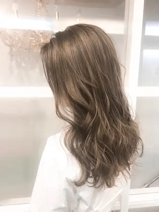 セミロング カラー 中田 敏明のヘアスタイル