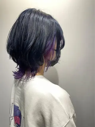 ミディアム カラー SHOEI／艶カラー /レイヤーカットのヘアスタイル