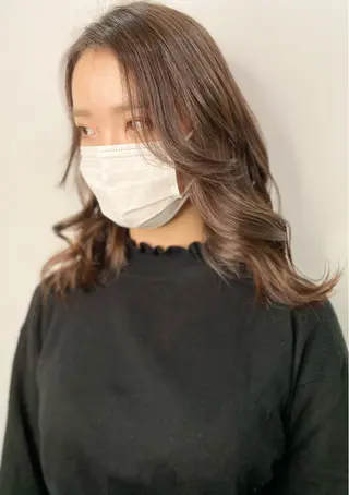 ロング カラー レイヤーカット 赤み消し　店長/大和のヘアスタイル