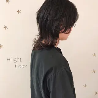 ミディアム カラー 市川 千夏のヘアスタイル