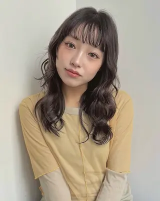 ロング パーマ 骨格診断カット.𖥔 ボブ/レイヤー/碧夢のヘアスタイル