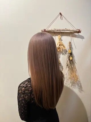 ロング カラー 🌟心斎橋レイヤー 艶ハイトーン/ウルフのヘアスタイル