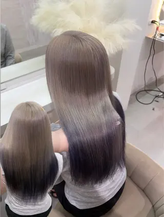 ロング カラー ヘアアレンジ 🩶透明感カラー 池袋/mei🩶のヘアスタイル