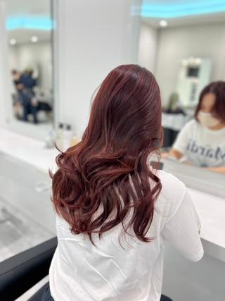 カラー 中×韓mix🥀秋色 ワンホンヘア🤍のヘアスタイル