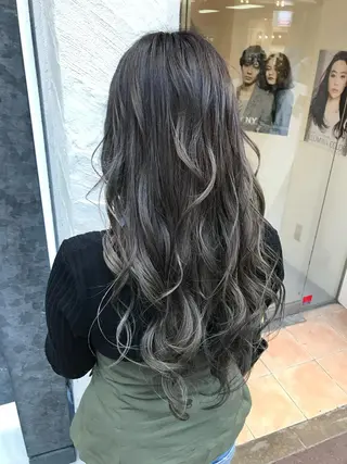 ロング カラー 髪質改善カラー韓国風 レイヤーtudaのヘアスタイル