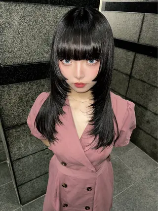 ロング 【ロングウルフカット 姫カット】伊藤裕哉のヘアスタイル