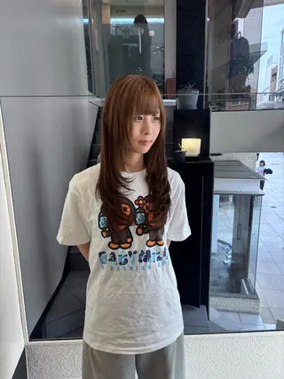 セミロング 竹田 佳奈のヘアスタイル