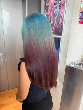 ロング 似合わせカット/ デザインカラー🦄のヘアスタイル