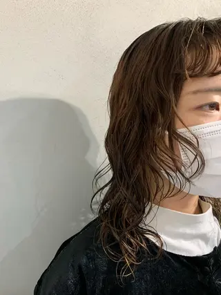 ロング カラー パーマ ボブパーマコテ巻き風 パーマNo1深江秀平のヘアスタイル