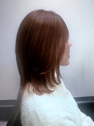 ミディアム カラー 小野 ふみこのヘアスタイル
