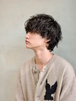 ミディアム パーマ クドウレイ fifth渋谷のヘアスタイル
