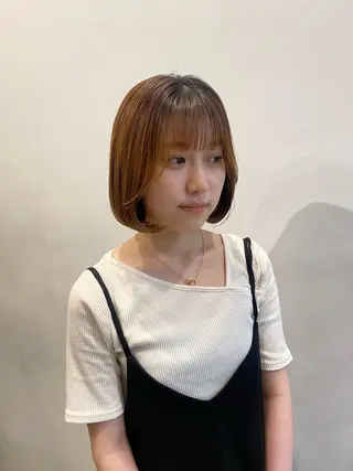 ミディアム カラー やました もえかのヘアスタイル