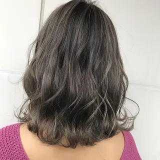 ミディアム カラー 髪質改善will hairdesignのヘアスタイル