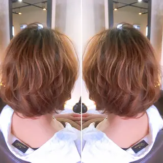 ミディアム Le rond吹田店のヘアスタイル