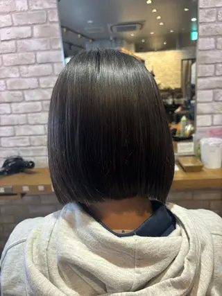 ショート 🎀ワンレンボブ🎀 ワンカラー　あゆみのヘアスタイル