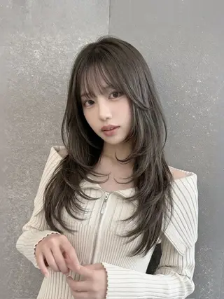 セミロング カラー RYU/レイヤー /透明感艶カラーのヘアスタイル