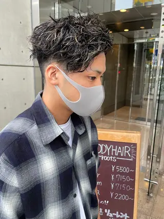 ショート パーマ メンズ メンズカット/パーマ 特化motooのヘアスタイル