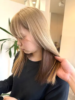 ミディアム 『新潟で今っぽい ヘアなら僕』あいるのヘアスタイル