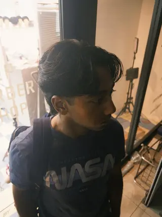 ミディアム メンズ BARBER シュンのヘアスタイル
