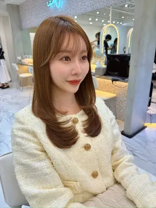 セミロング 岡田 大樹のヘアスタイル