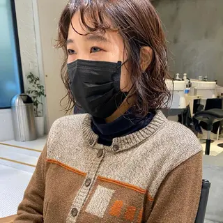 ショート カラー パーマ ヘアアレンジ メンズ キッズ ネイル マツエク・マツパ パーマスタイル🔅 sayacaのヘアスタイル