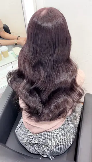 ロング ラベンダーカラー/ 渋谷/WAKANAのヘアスタイル