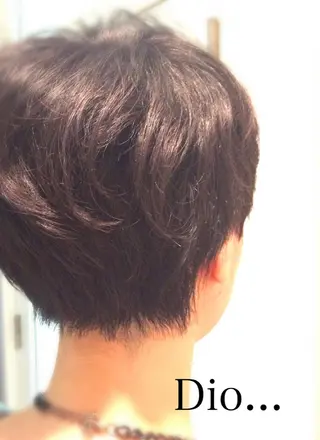 ショート カラー パーマ 森下 友 Dio...池袋のヘアスタイル
