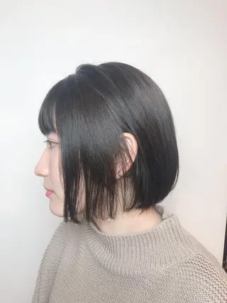 ショート カラー ヘアアレンジ 美髪矯正 韓国レイヤーのヘアスタイル
