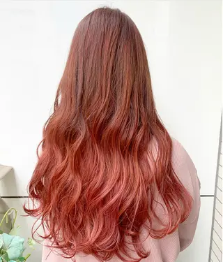 ロング カラー ピンク系カラー💗 ヘアセット特化のヘアスタイル