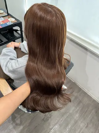 セミロング カラー 艶髪レイヤー上田 紗也🇰🇷💗のヘアスタイル