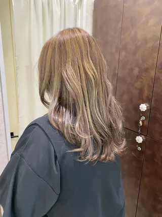 セミロング カラー ママ美容師 Tsuchiyaのヘアスタイル
