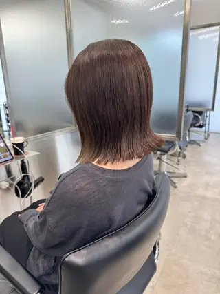 ミディアム カラー 梅田茶屋町ヘッドスパ &艶カラー りほのヘアスタイル