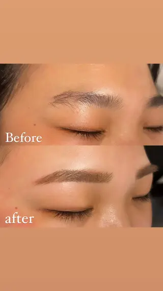 アイブロウ 暖色カラー 奥村陽花のヘアスタイル