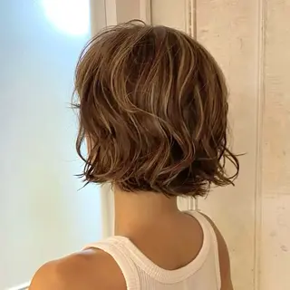 パーマ 【ボブ.レイヤー】 ヤマカワレンヤのヘアスタイル