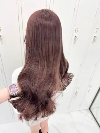セミロング カラー 盛れる顔周り🤍渋谷 Risa🎀のヘアスタイル