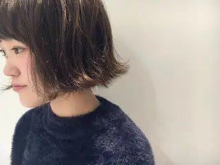 ショート ミディアム カラー 江原 彩華のヘアスタイル